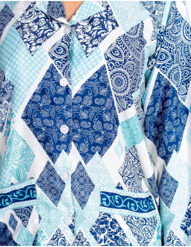 pijama-seda-rombos-azules-mujer