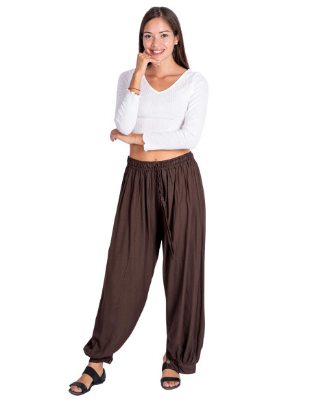 Calça Larga Marrom