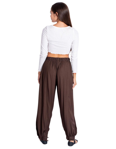 Pantalon ample marron