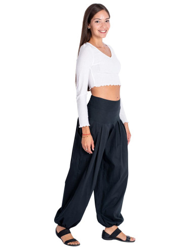 Pantaloni di cotone nero