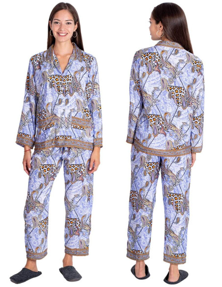 Pijama de seda feminino