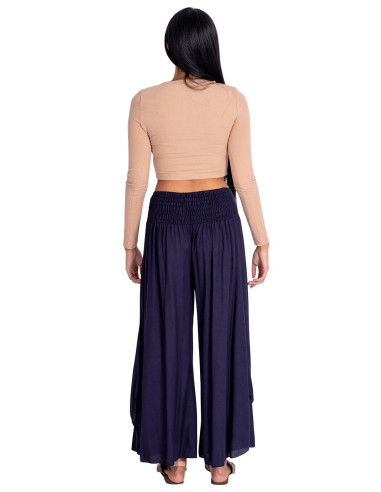 Pantaloni larghi blu
