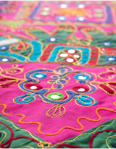 Quadratischer Wandteppich 4 Elefanten