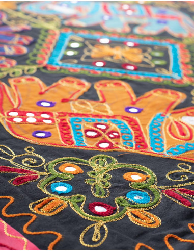 Tapisserie Carrée 4 Éléphants