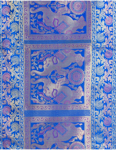 Tapeçaria/caminho de mesa azul brilhante