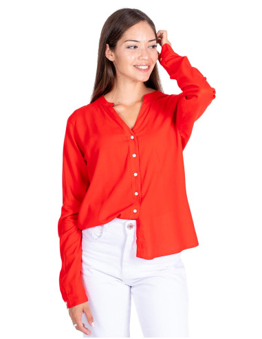 Chemise rouge pour femme