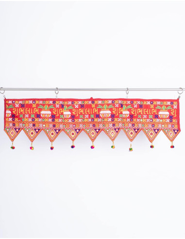 Toran rosso con perline