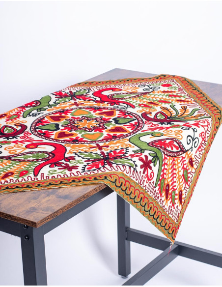 Animal Embroidered Square Tapestry
