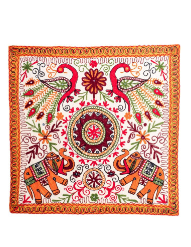 Animal Embroidered Square Tapestry