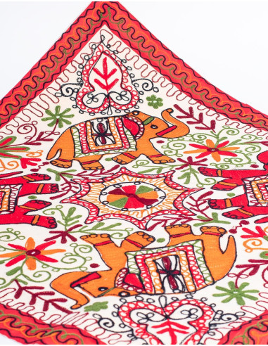 Tapisserie Faite Main 4 Éléphants
