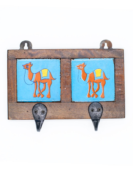 Camel Wooden Coat Rack