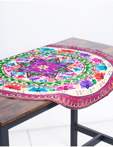 Nappe ronde étoile florale