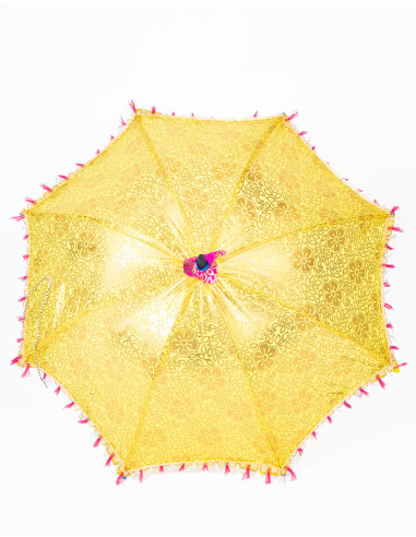 Dazzle with Style! Bright Yellow Individual Ethnic Parasol