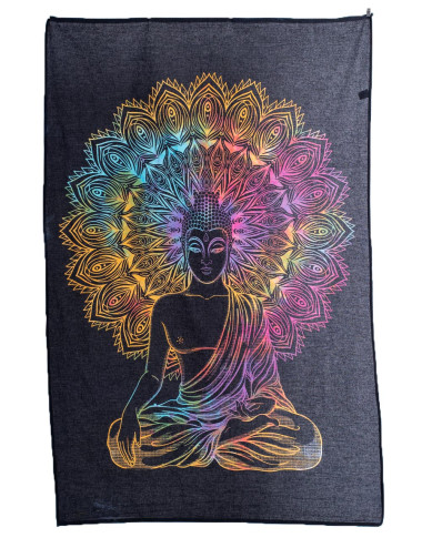 tapiz-negro-dibujo-buda-multicolor