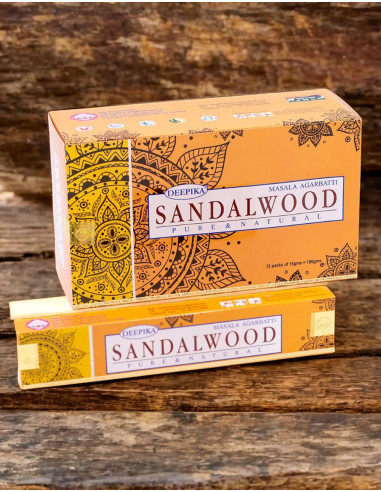 Incenso al legno di sandalo di marca Deepika