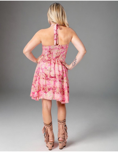 Short Pink Silk Dress