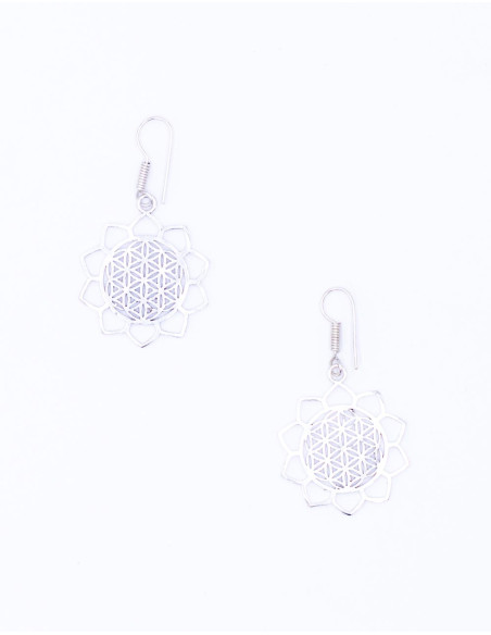 Boucles d'oreilles ethniques circulaires fabriquées à la main