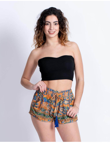short-amplio-mujer-verano-naranja 2
