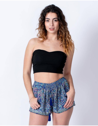 Short Printed Silk Shorts Ideal for the Beach