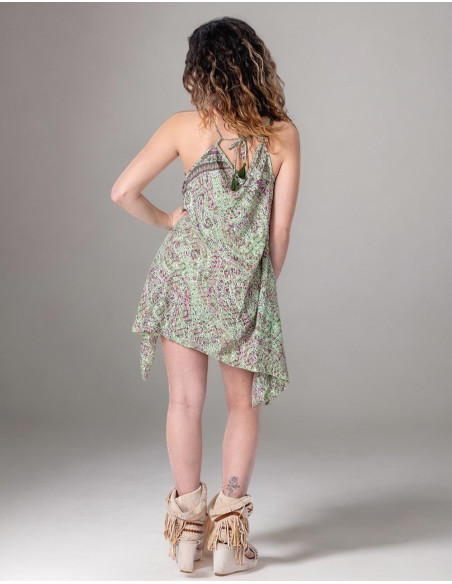 Desigual Seidenkleid in Grün