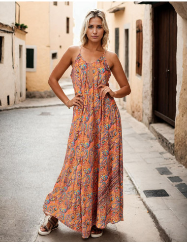 Robe longue et large en...