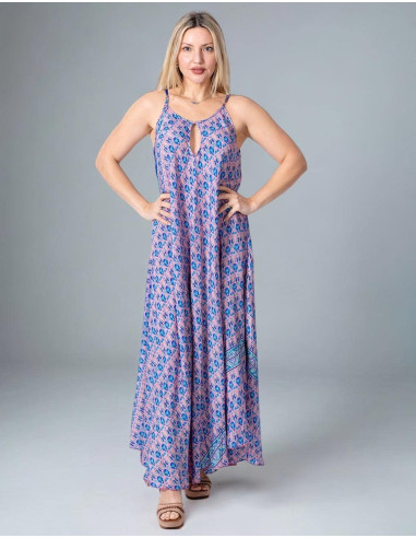 Langes und breites Seidenkleid