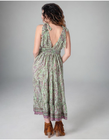 Sommerkleid mit Trägern und bedruckter...