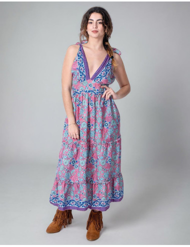 Robe en soie imprimée de... 2