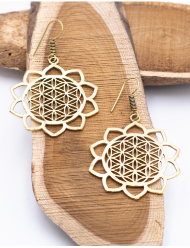 Brincos Mandala com Corações