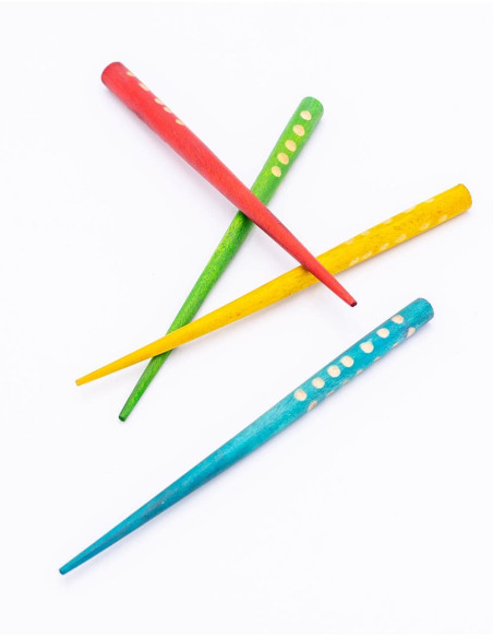 Bastoncino per capelli in legno colorato