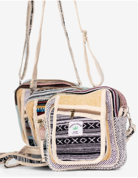 Bolsa crossbody unissex de cânhamo: estilo natural e sustentável para qualquer ocasião