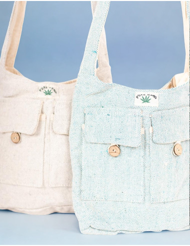 Bolsa Hippie de Cânhamo Autêntica: Artesanato...