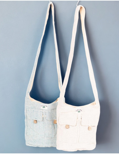 Authentic Hemp Hippie Bag: Indian Craftsmanship...
