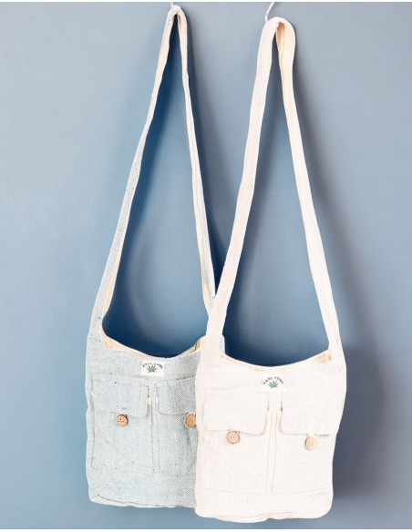 Authentische Hanf-Hippie-Tasche: Indische Handwerkskunst und optimaler Platz