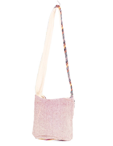 Unisex Hippie Style Hemp Crossbody Bag -...