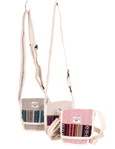 Bolsa Crossbody Unissex de Cânhamo com Aba -...
