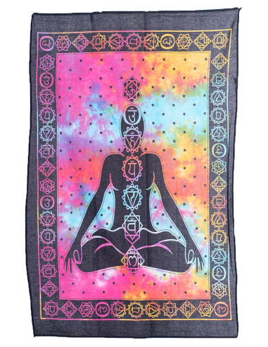 Tapeçaria de Meditação dos 7 Chakras -...