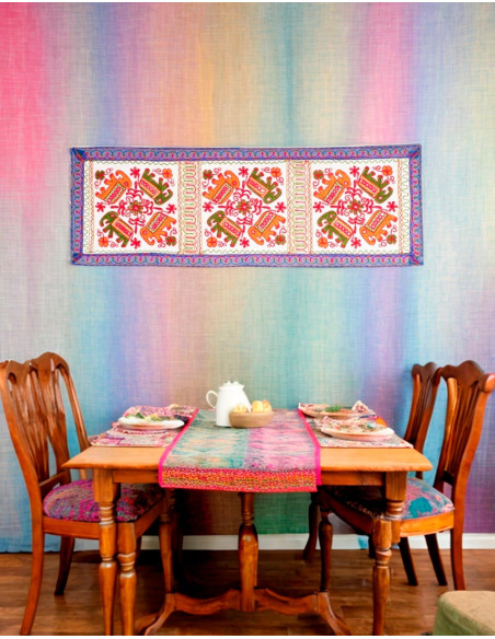 copy of RTZ0108A - Tapisseries et chemins de table brodés faits à la main en provenance d'Inde