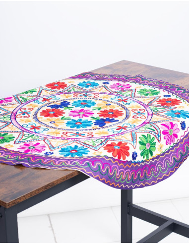 copy of RTZ0008 - Handcrafted Embroidered Tablecloth or Centerpiece of Indian Origin