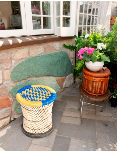 Hocker aus geflochtenem...
