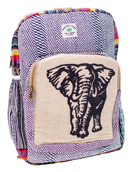 Mochila Kimago Hemp: Artesanato indiano unissex com detalhes únicos e autênticos