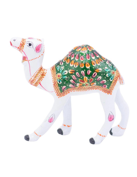 Indian Handcrafted Camel: Unique Hand Painted Ceramic Statue - Exclusivity and Color in Your Home
