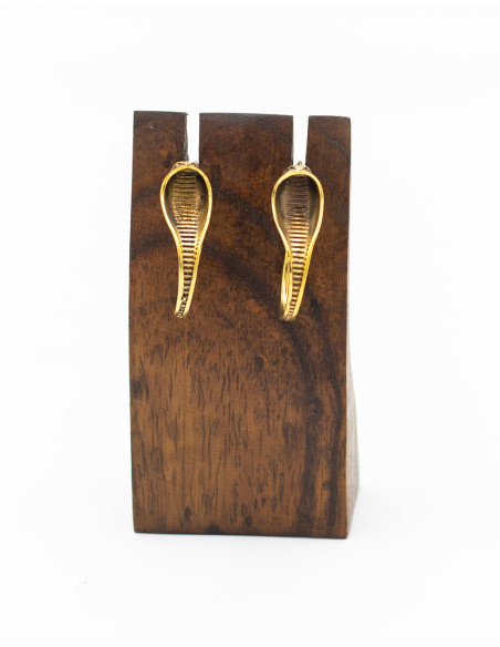 Brincos de cobra de latão banhado a ouro – feitos à mão