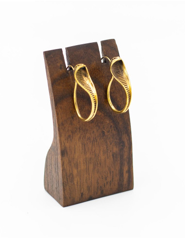 Gold-Plated Brass Snake Earrings – Handmade