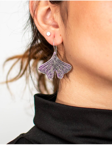 Handgefertigte Schmetterlingsohrringe aus Messing – Gold oder Silber