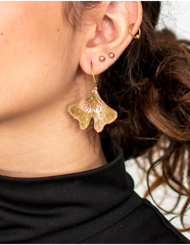 Orecchini a farfalla in ottone fatti a mano – Oro o Argento