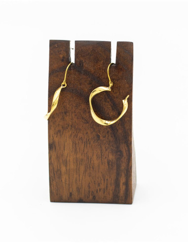 Brincos de latão dourado feitos à mão – Design...