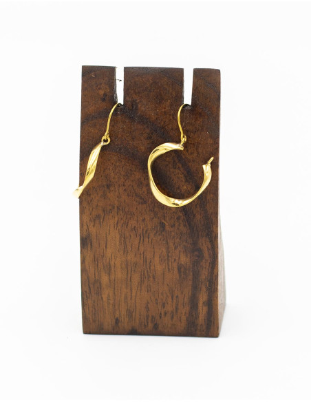 Brincos de latão dourado feitos à mão – Design único e original