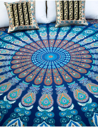 Handgemachte Sommerdecke aus 100 % Baumwolle – Ethno-Stil mit indischer Seele