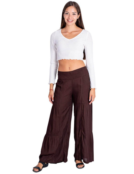 Pantaloni lunghi etnici Kimago da donna – fatti a mano in India